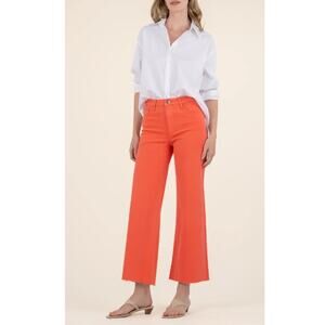 New KUT FROM THE KLOTH Women's Tangerine Meg High Rise Wide Leg Jeans Size 8